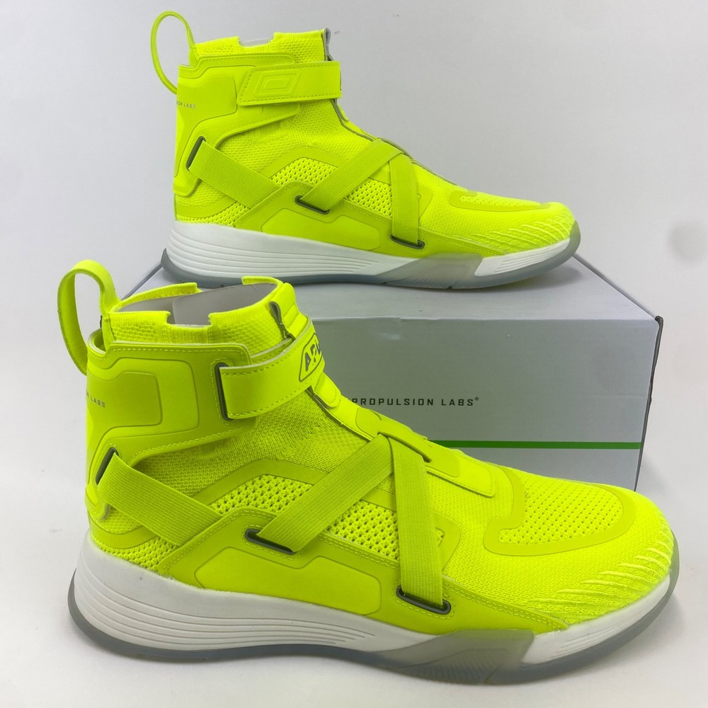 APL Athletic Propulsion Labs TechLoom High Top Neon‎ Yellow Sneakers Men's 11